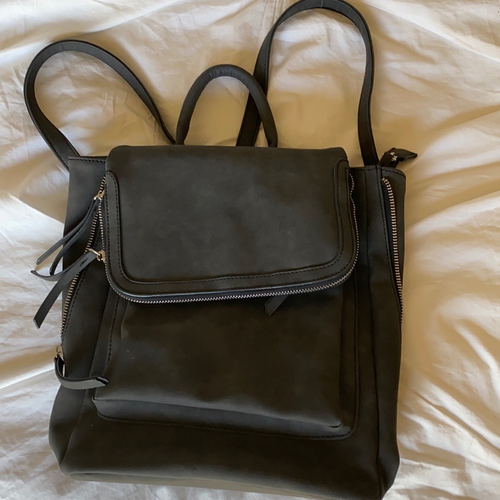 Suede backpack